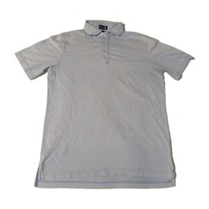 Stitch Mens Solid Pique Short Sleeve Golf Polo Shirt Gulf Blue Shoal Creek Sz M